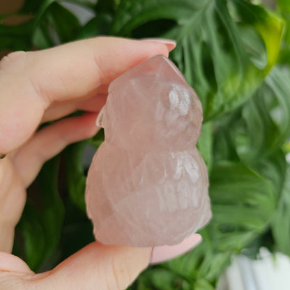 Rose Quartz owl #39A