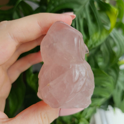 Rose Quartz owl #39A