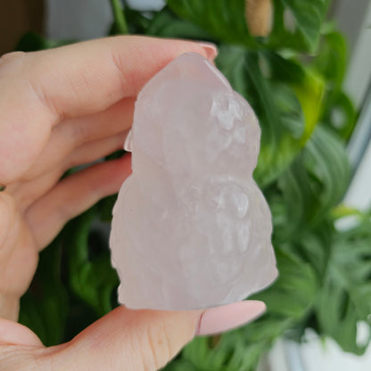 Rose Quartz owl #39C