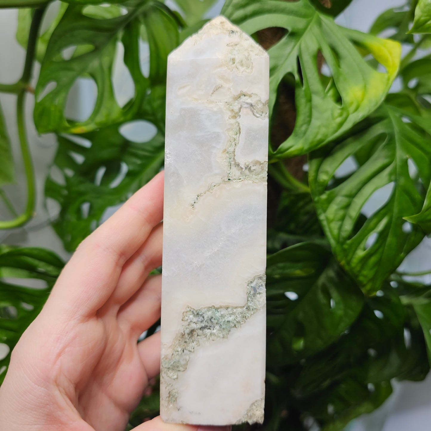 Moss Agate Obelisk #47M