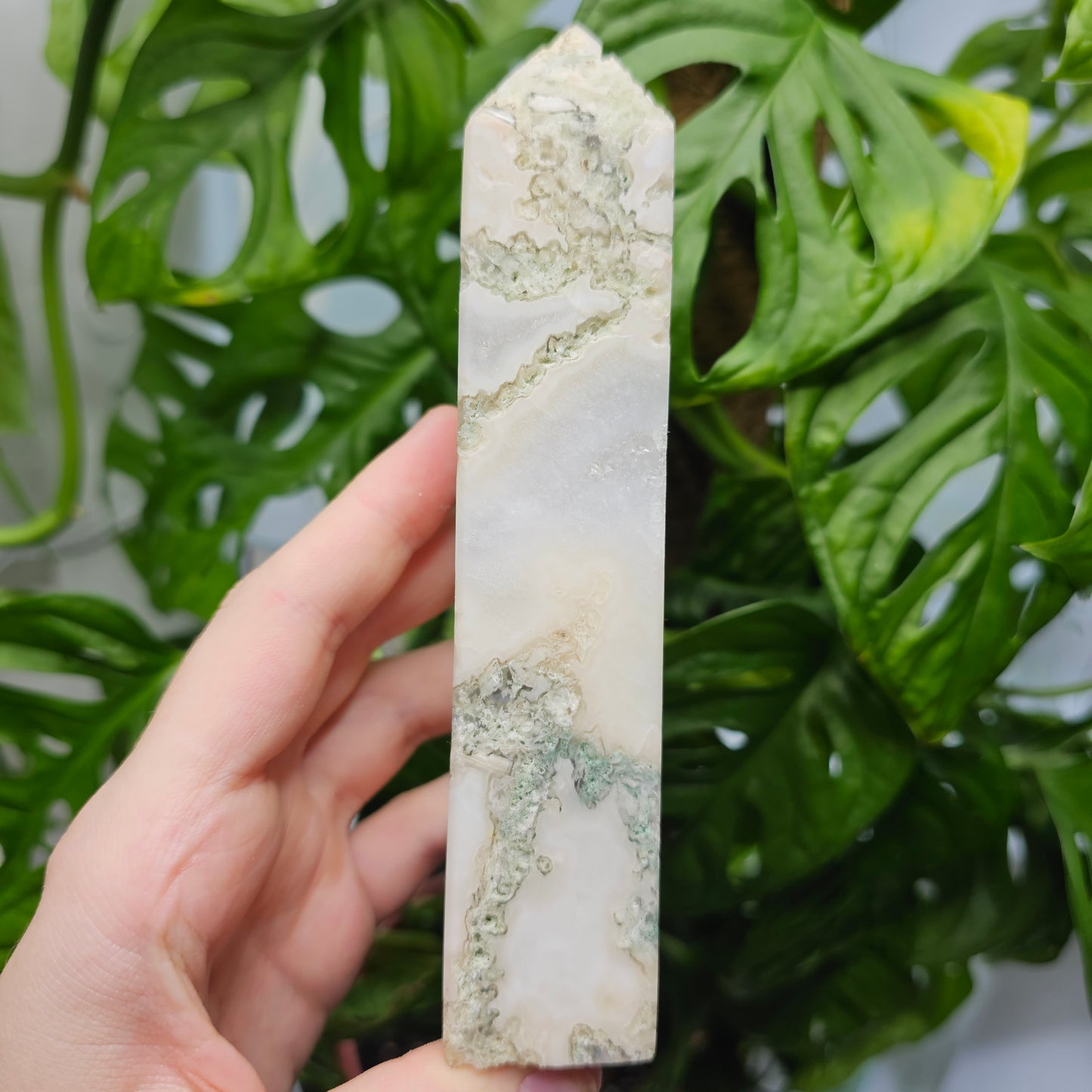 Moss Agate Obelisk #47M