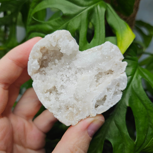 Druzy Clear Quartz Heart #10K