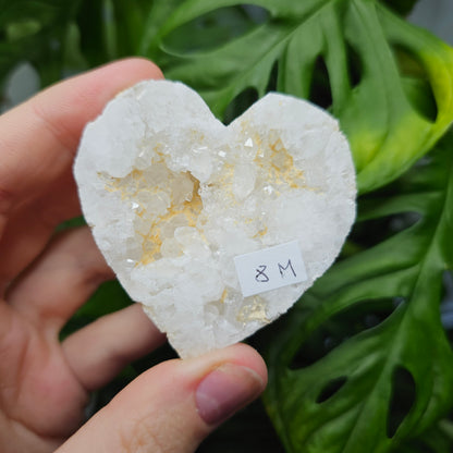 Druzy Clear Quartz Heart #8M