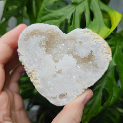 Druzy Clear Quartz Heart #15o