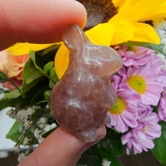 Strawberry Quartz (Red Aventurine) Bunny #9N