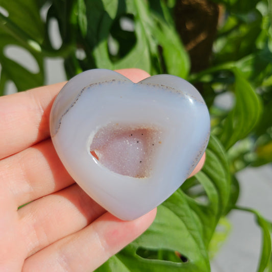 Druzy Agate Heart #13B