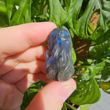 Labradorite Octopus Skull #9C