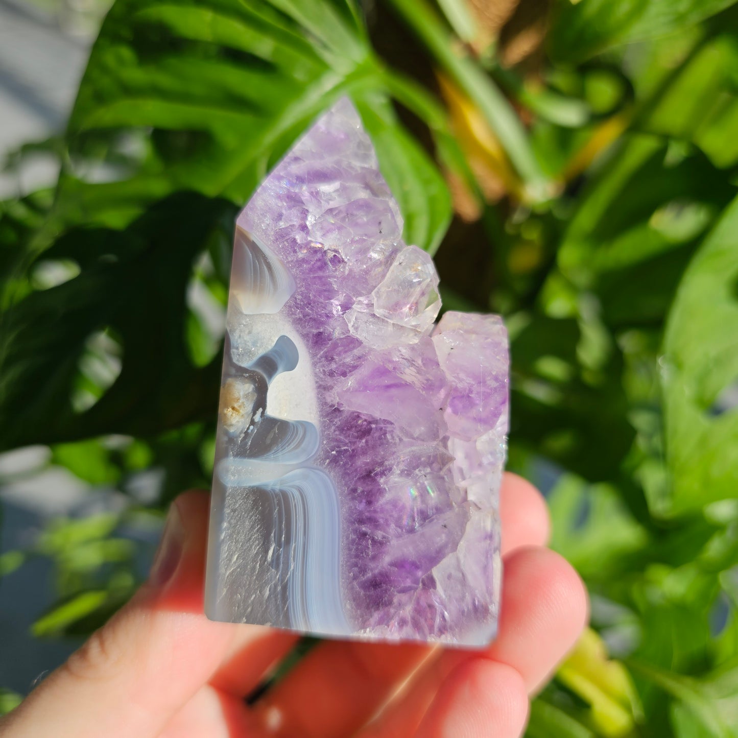 Achat mit Amethyst Turm #36J