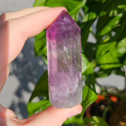 Watermelon Fluorite Tower #15F