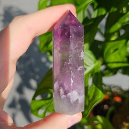 Watermelon Fluorite Tower #15F