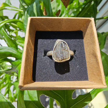 Moldavite Ring #75C (S925)