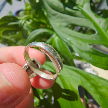 Moldavite Ring #75C (S925)