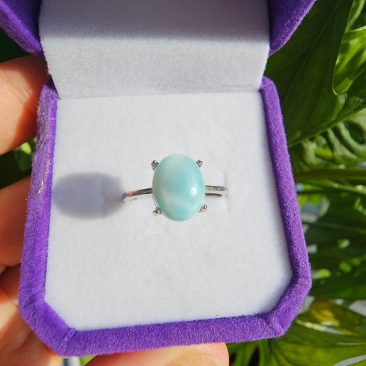 Larimar Ring #39L S925