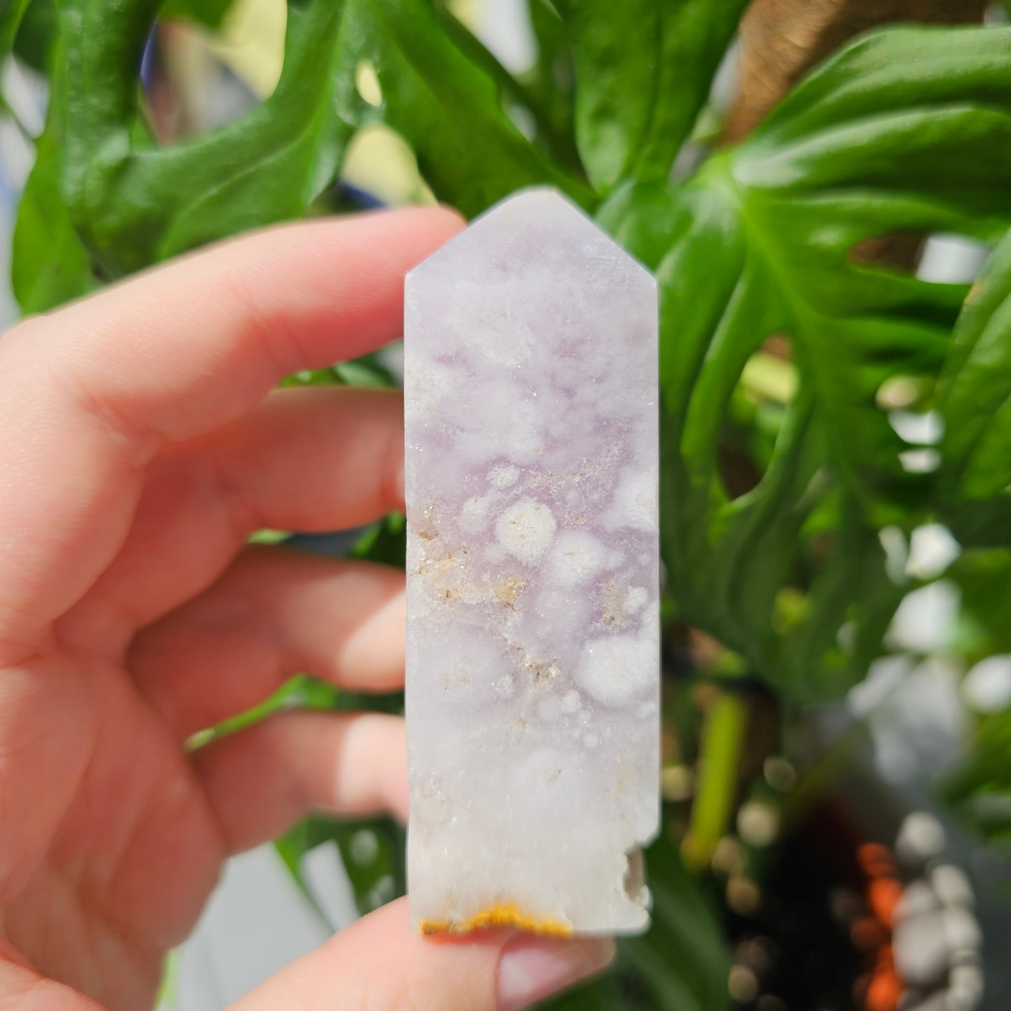 Pink Amethyst x Flower Agate Tower #17B