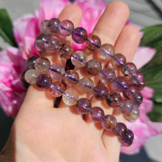 Amethyst with Garden Quartz bracelet