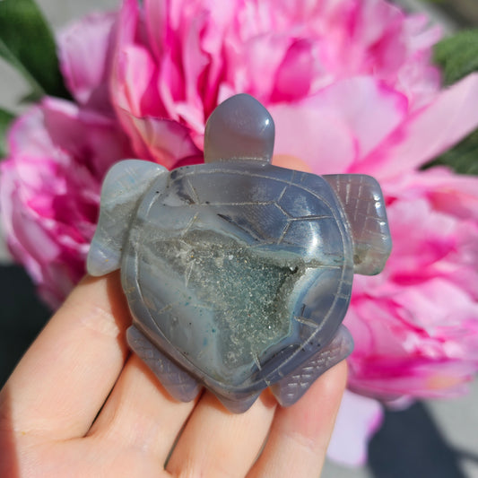 Druzy Agate Turtle #25B