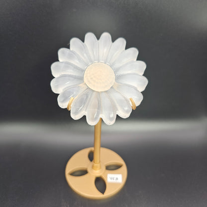 Selenite flower on stand #45A