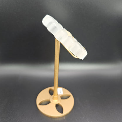 Selenite flower on stand #45A