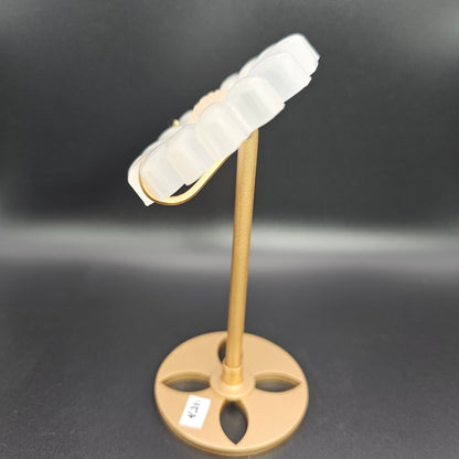 Selenite flower on stand #45A