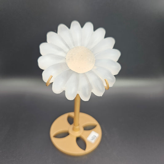 Selenite flower on stand #45B