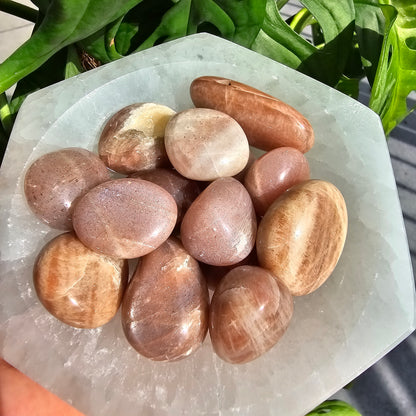 Peach Moonstone Tumbled Stone