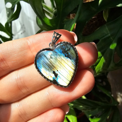 Labradorite Heart Pendant #29B