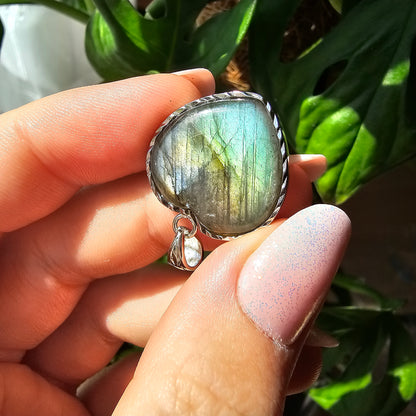 Labradorite Heart Pendant #29D