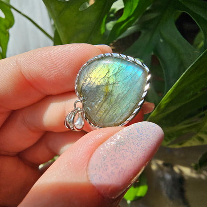 Labradorite Heart Pendant #29D