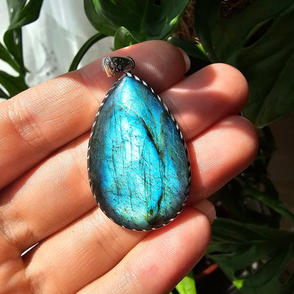 Labradorite Teardrop Pendant #29A