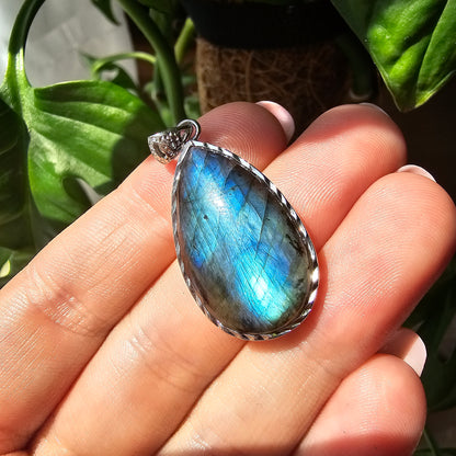 Labradorite Teardrop Pendant #29B