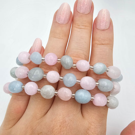 Aquamarine &amp; Morganite Bracelet