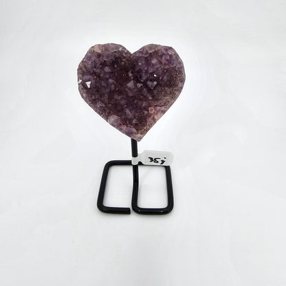 Amethyst heart on stand #35J