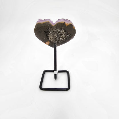 Amethyst heart on stand #35J