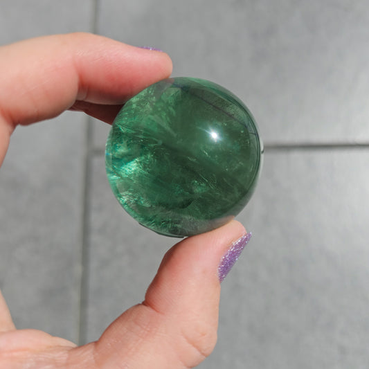 Green Fluorite Sphere #39B