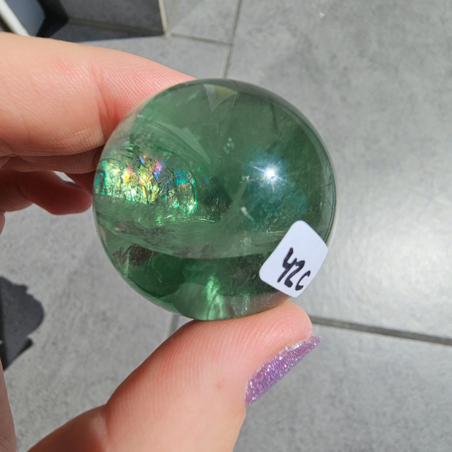 Green Fluorite Sphere #42C