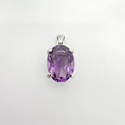 Faceted Amethyst Pendant #49B