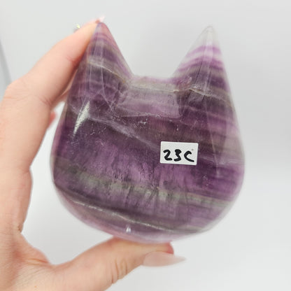 Fluorite Cat Bowl #23C