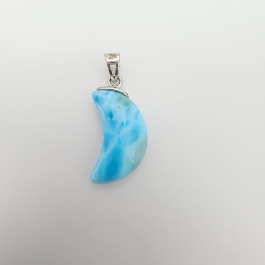 Larimar Moon Pendant #39B (S925)