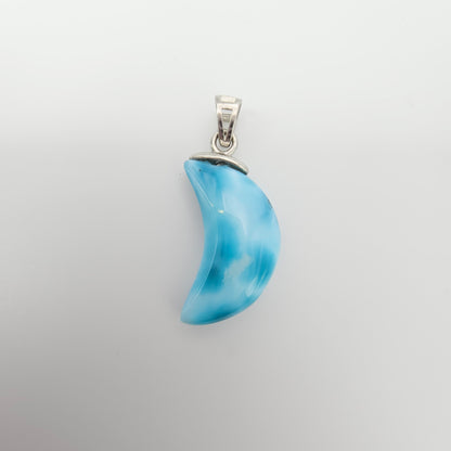 Larimar Moon Pendant #39D (S925)