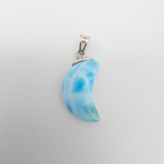 Larimar Moon Pendant #39E (S925)