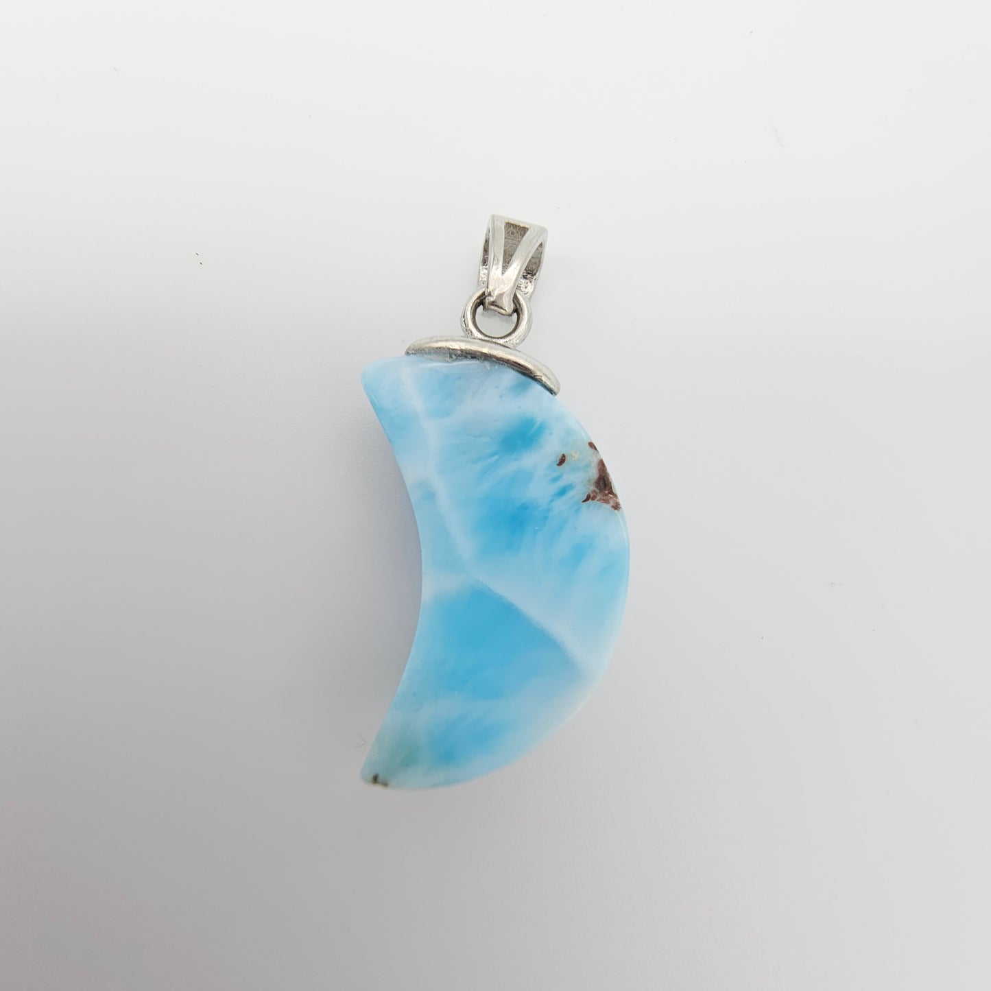 Larimar Moon Pendant #39E (S925)