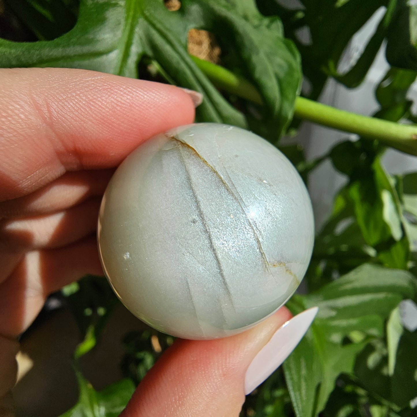 Green Moonstone Sphere #18A