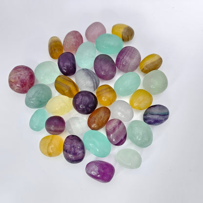 "Candy" Fluorite tumbled stone