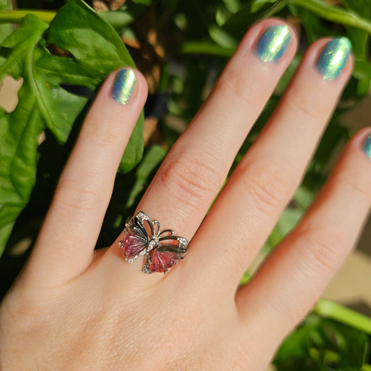 Tourmaline Butterfly Ring #39A