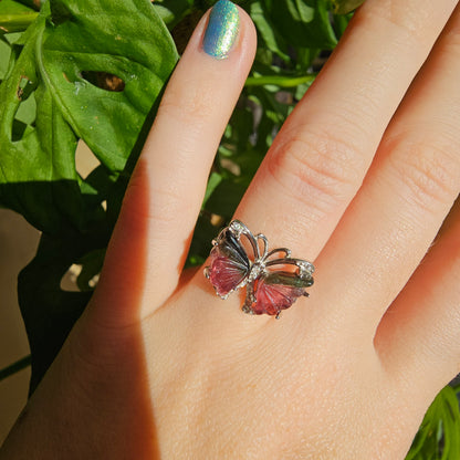 Tourmaline Butterfly Ring #39A