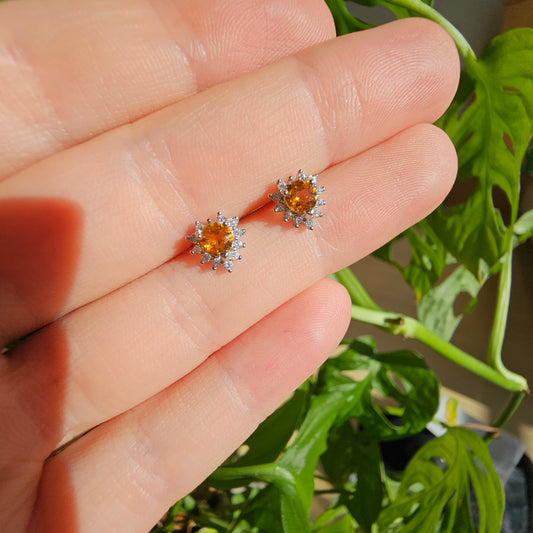 Citrine Stud Earrings