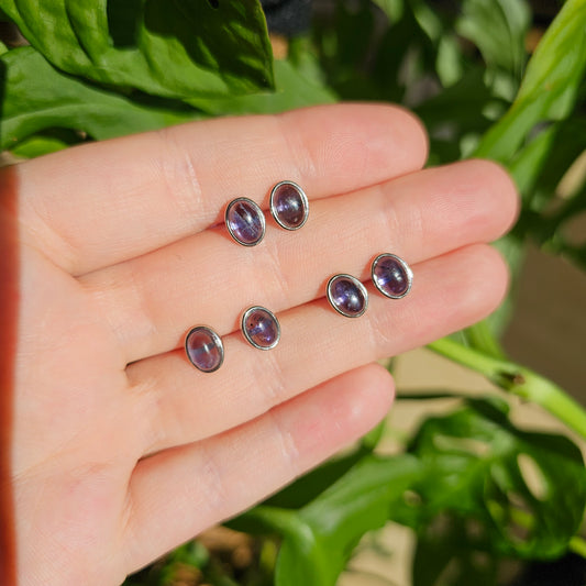 Iolite Stud Earrings (select your own)