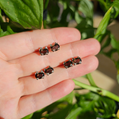 Smoky Quartz Cat Stud Earrings (select your own)