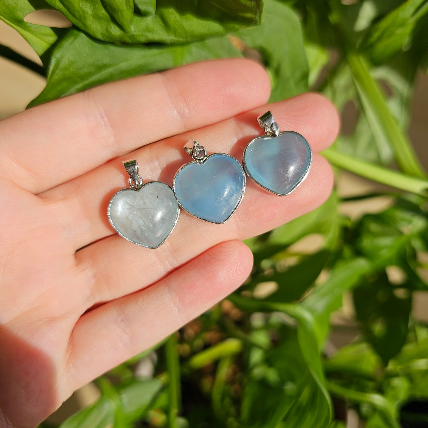 Aquamarine Heart Pendant (select your own)