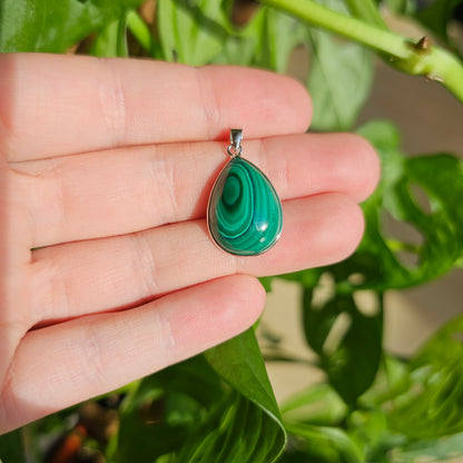 Malachite Pendant #19B (S925)